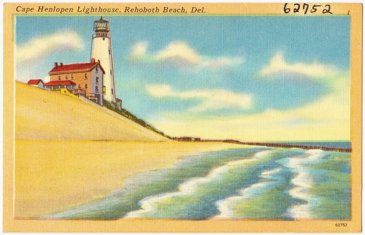 Cape Henlopen lighthouse in Delaware